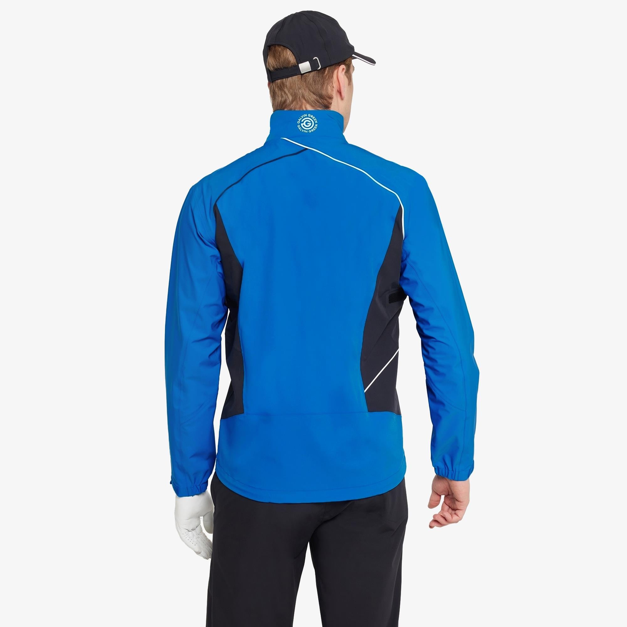 Galvin Green Ames Dryvr Pertex Mens Waterproof Golf Jacket Royal Blue/Black